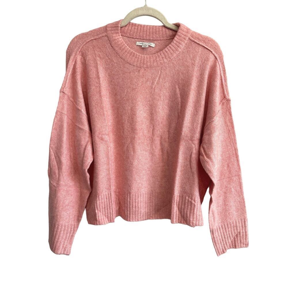 American Eagle Outfitters Pink Crewneck Sweater